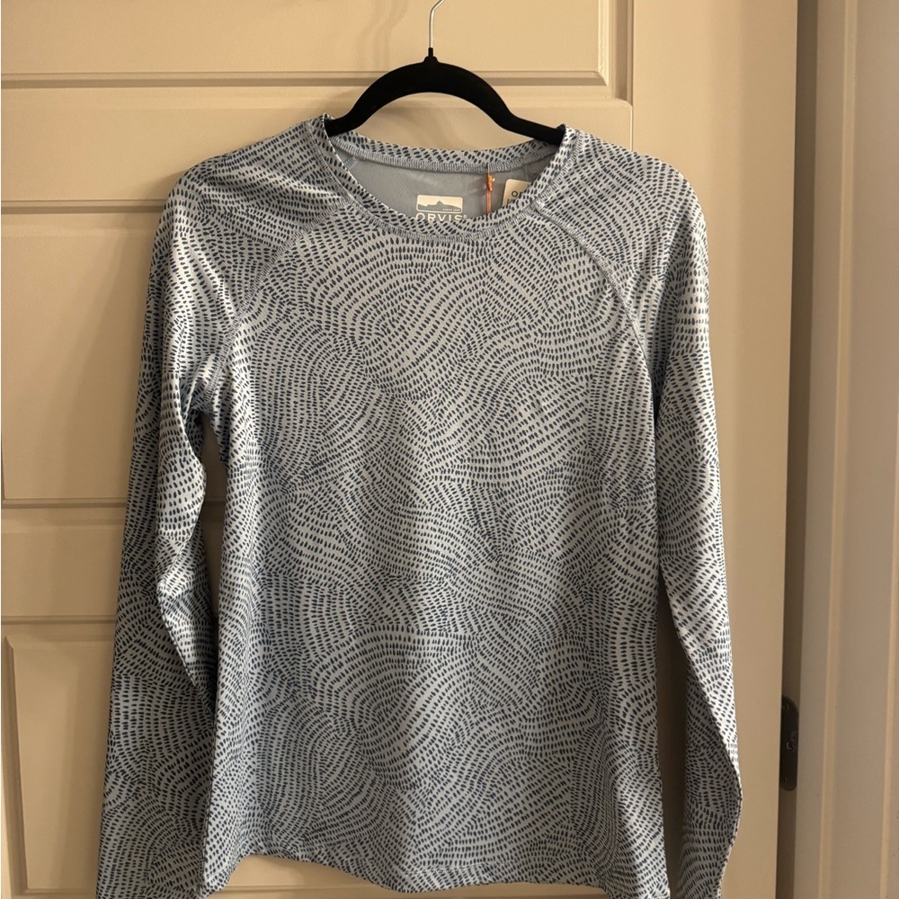NWT Orvis Women's Blue Long Sleeve UV Top